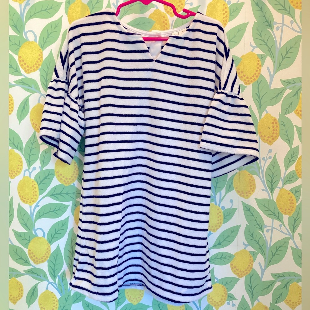 Janie &‎ Jack Striped Swimsuit Coverup Terry Dress Resort Pool Cruise Vacation